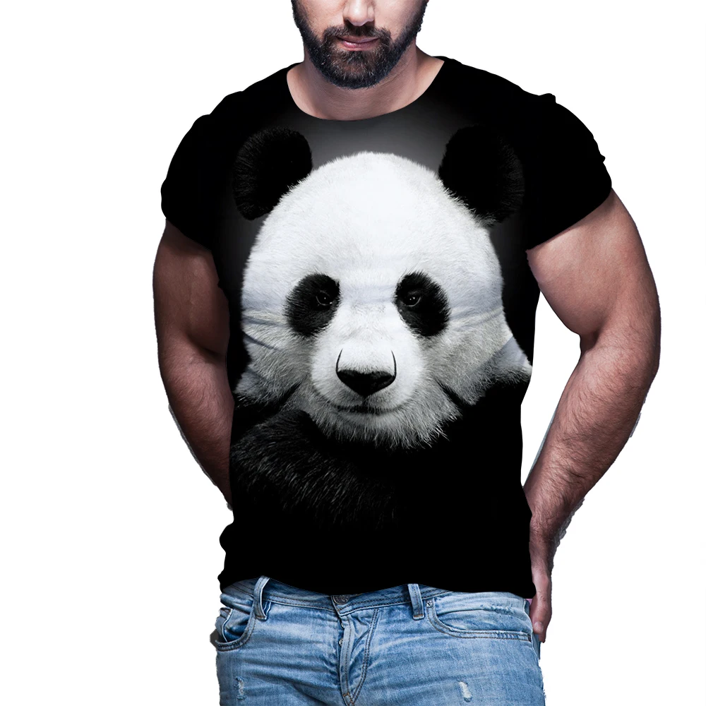 

Summer Panda 3D Printed T-Shirts Cute Animal Streetwear Men/Women Fashion Oversized T Shirt Harajuku Kids Tees Tops Boys Girls