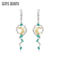 gems beauty 925 sterling silver stunning daffodil green agate earrings unique with gemstones elegant agatejewelry gift for her
