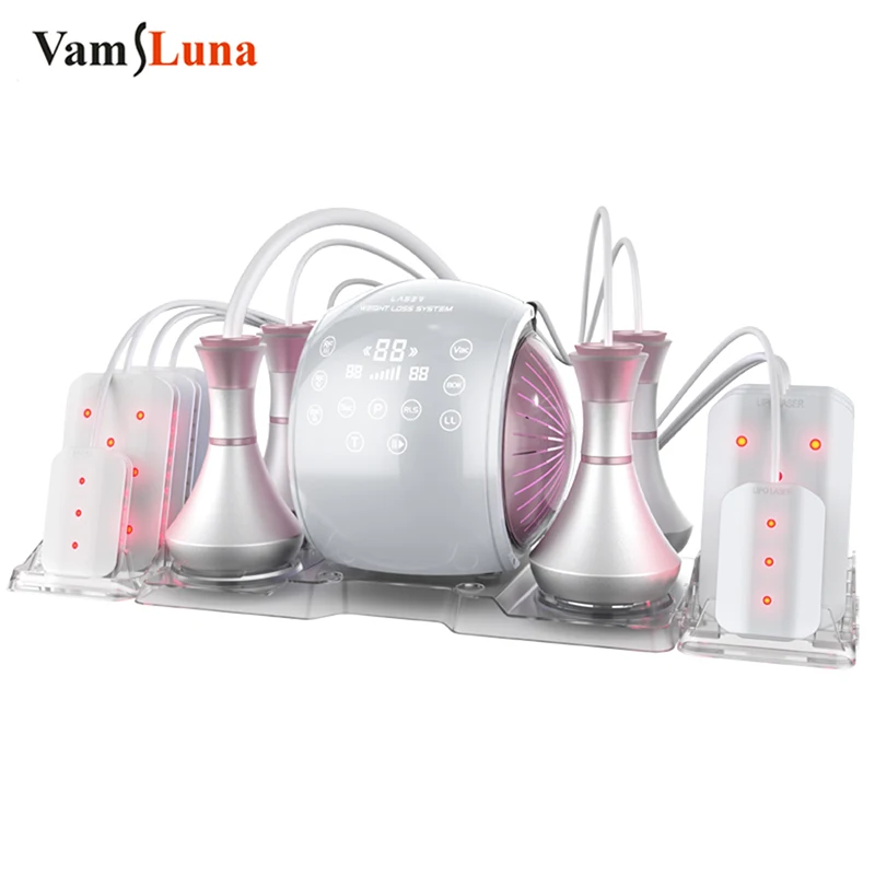 

Vamsluna 6 in1 Vacuum Laser Radio Frequency RF 80K Cavi Lipo Slimming Ultrasonic Liposuction Cavitation Machine For Spa