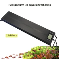 auto on off 12 24inch led aquarium light extendable dimmable 7 colors full spectrum aquarium plant light