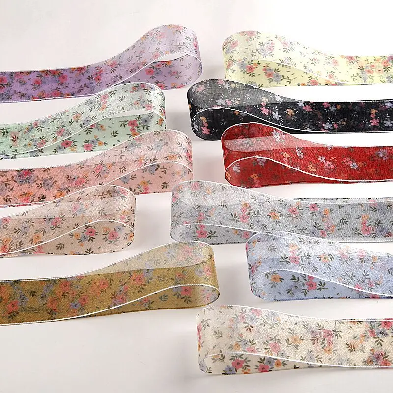 

19 yards 25mm/40mm double snow yarn flower ribbon DIY handmade material Headwear hair bow clothing shoes hats accessories