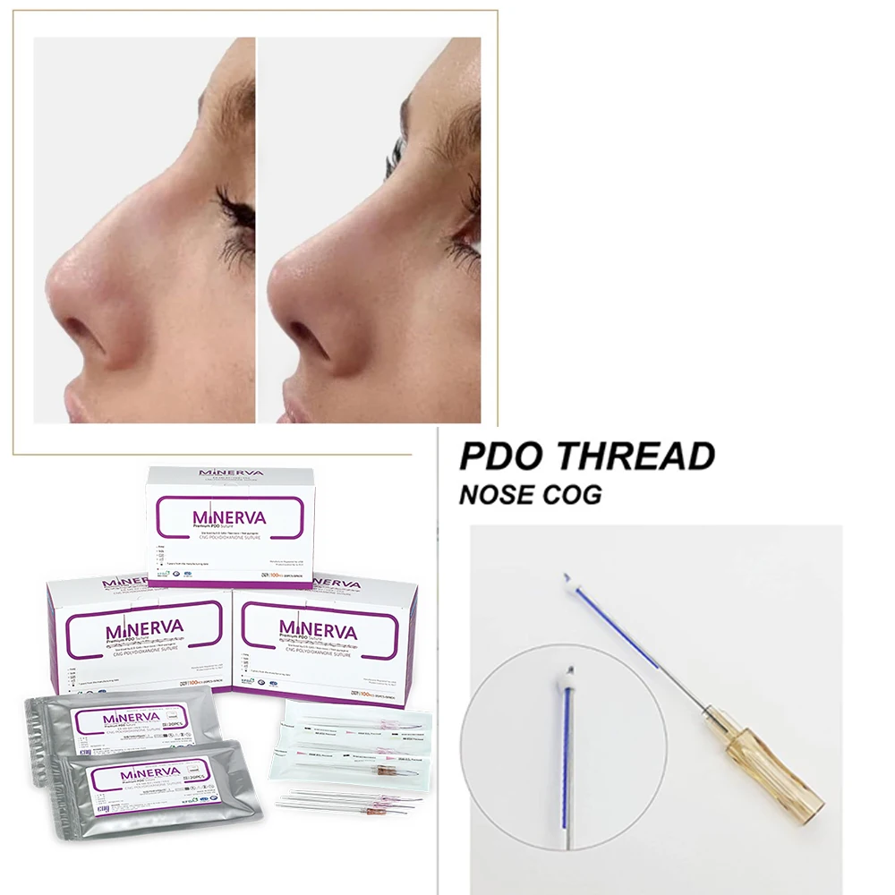 

Minerva 2022 hot sale Nose L Blunt 19G 38mm hilos pdo thread for nose tip nose lifting hilos tensores pdo threads