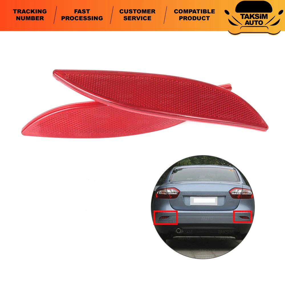 

Rear Bumper Reflector Red Left Right Compatible for Fluence 2010-2013 Models Quality Material 265600004R