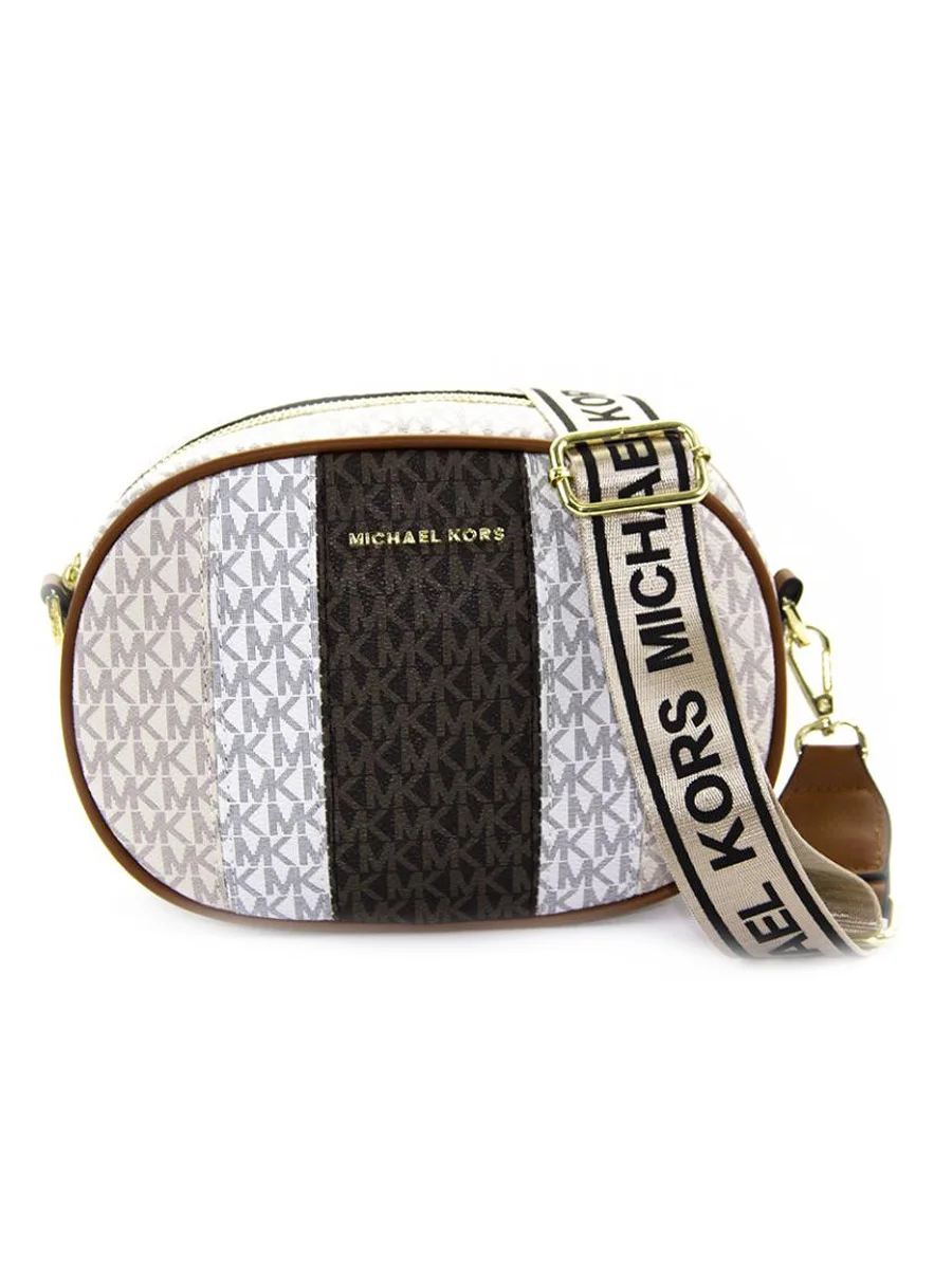 Сумка женская на плечо кросс боди бренд Лето 2022 МК бежевая корочневая 0022-1 BeigeBrown -