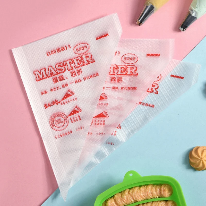 100pcs/pack Disposable Pastry Bag Icing Piping Cake Confectionery Cookie Pastry Cupcake Decorating Bags Kitchen Baking Tools