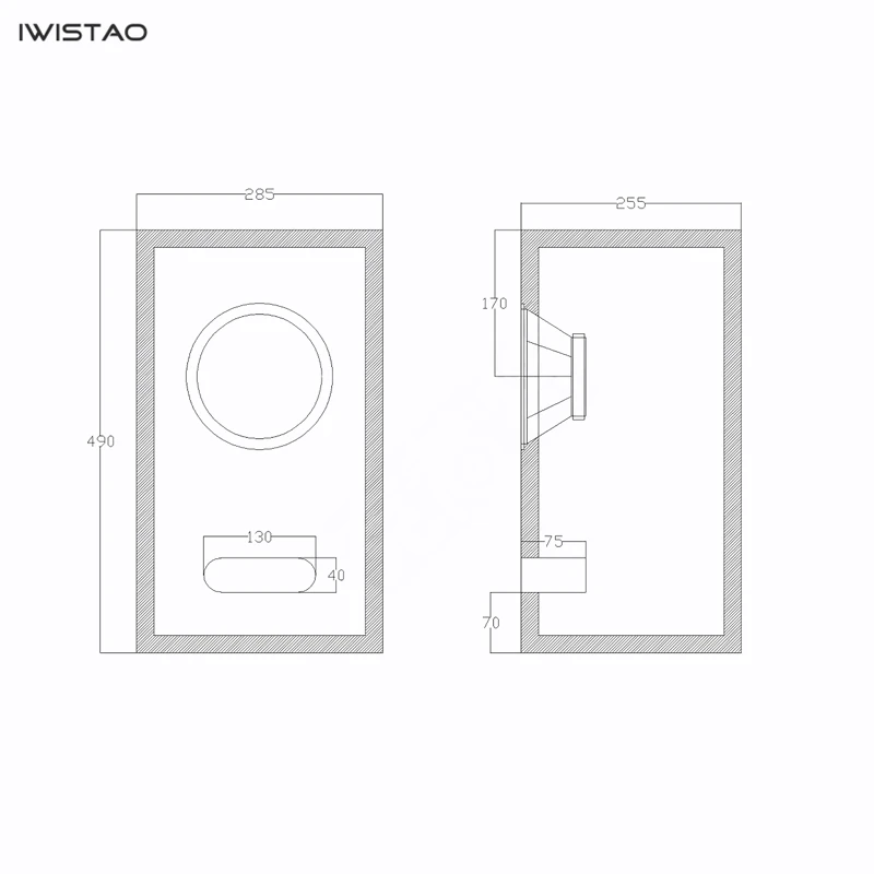 

IWISTAO HIFI Full Range Speaker Empty Cabinet 6.5 Inches 1 Pair Finished Pure Solid Wood Inverted for Tube Amplifier