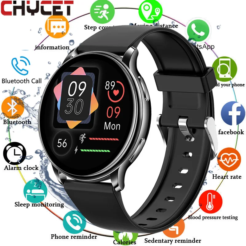

CHYCET Smart Watch Men Dial Call Smartwatch Women 2022 Full Touch Watches Sports Fitness Tracker Colok For Huawei iphone PK P8