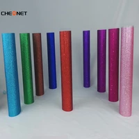 glitter heat transfer vinyl 24 colors htv iron on for diy clothes shirt high elastic decoration film easy to cut and peel