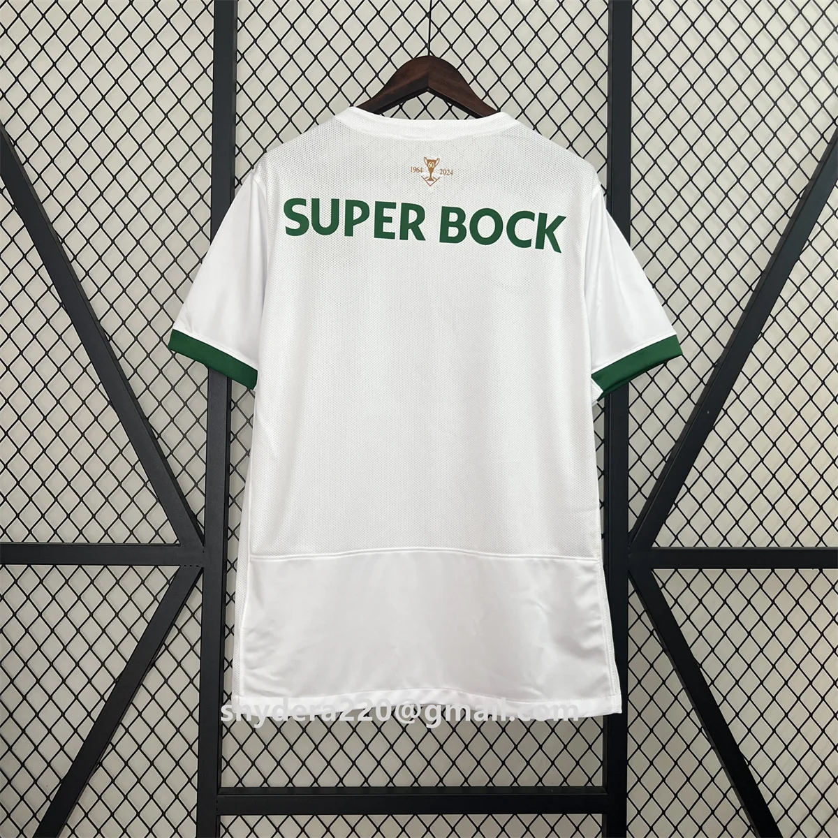 2024/25 Мужская белая быстросохнущая одежда Lisbon Away тренировочная футбольная