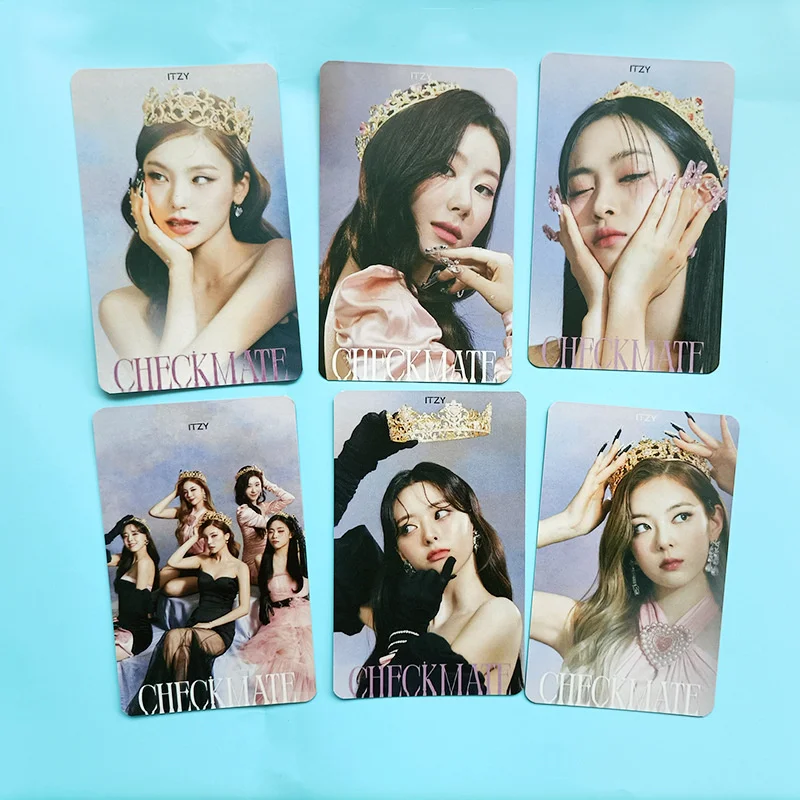 

KPOP 6pcs/set ITZY New Album CHECKMATE Double Sided LOMO Cards Photocards Aid Card Yeji Lia Ryujin Chaeryeong Yuna Fans Gift