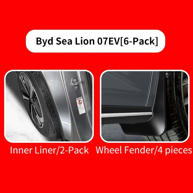 

Для Byd SeaLion 07 EV автомобильное крыло с подкладкой для бровей, авто брызговик, комплект для губ, защитная крышка, брызговик, аксессуары