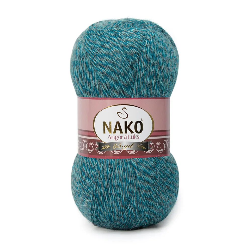 Fio de tricô manual lã luxo Nako Angora 100 gramas 550 metros 50 cores acrílico premium mohair glitter fio têxtil doméstico outono inverno