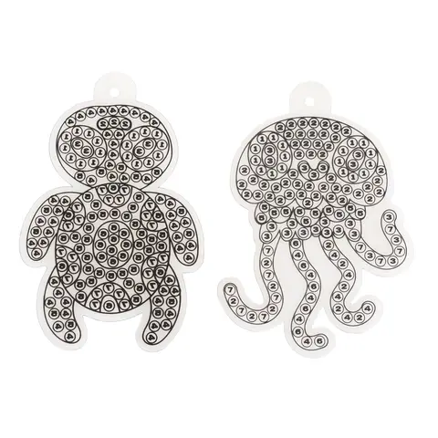 Набор для творчества Bondibon, Алмазная мозаика блестящая, наклейки на окно многоразовые (ВВ5619) - изображение