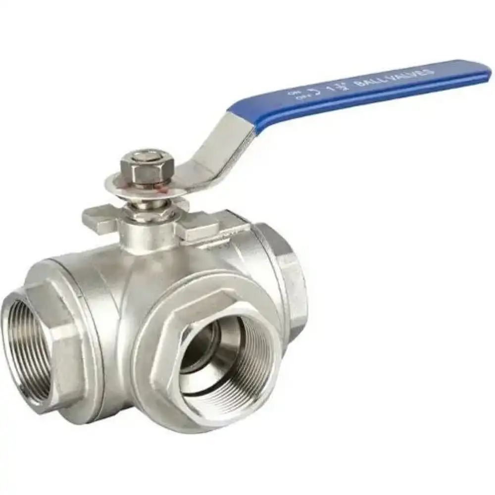 Трехходовой шаровый кран TITAN LOCK TL3V50-T-TF-S