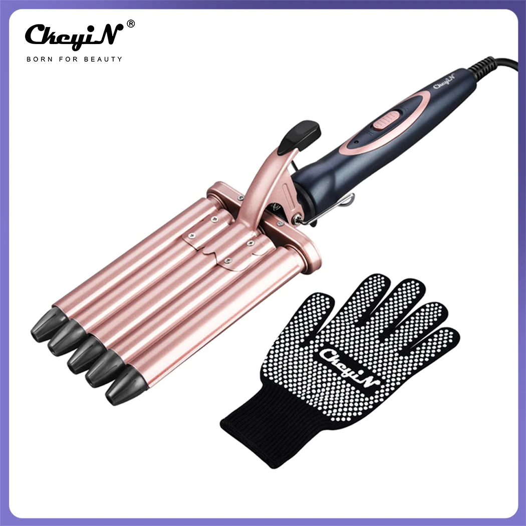 

CkeyiN Professional Curling Iron Ceramic 5 Barrels Curler Crimper Electric Hair Wave Waver Styling Hairdressing Tool Styler Wand