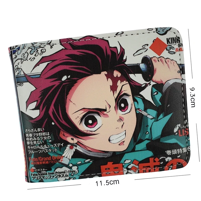 

2022 New Anime Demon Slayer Kimetsu No Yaiba Tanjiro Kamado Wallet Short Purse With Coin Pocket