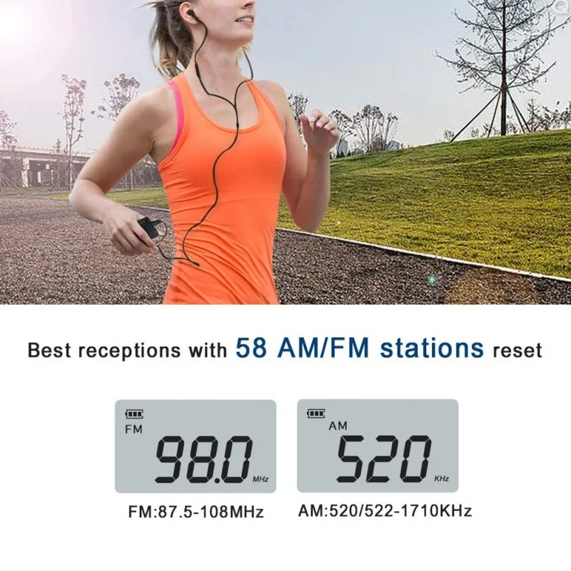 

Mini Portable Radio Digital Radio Bluetooth-compatible 4.0 Pocket DAB/DAB Earphone MP3 Micro-USB for Home