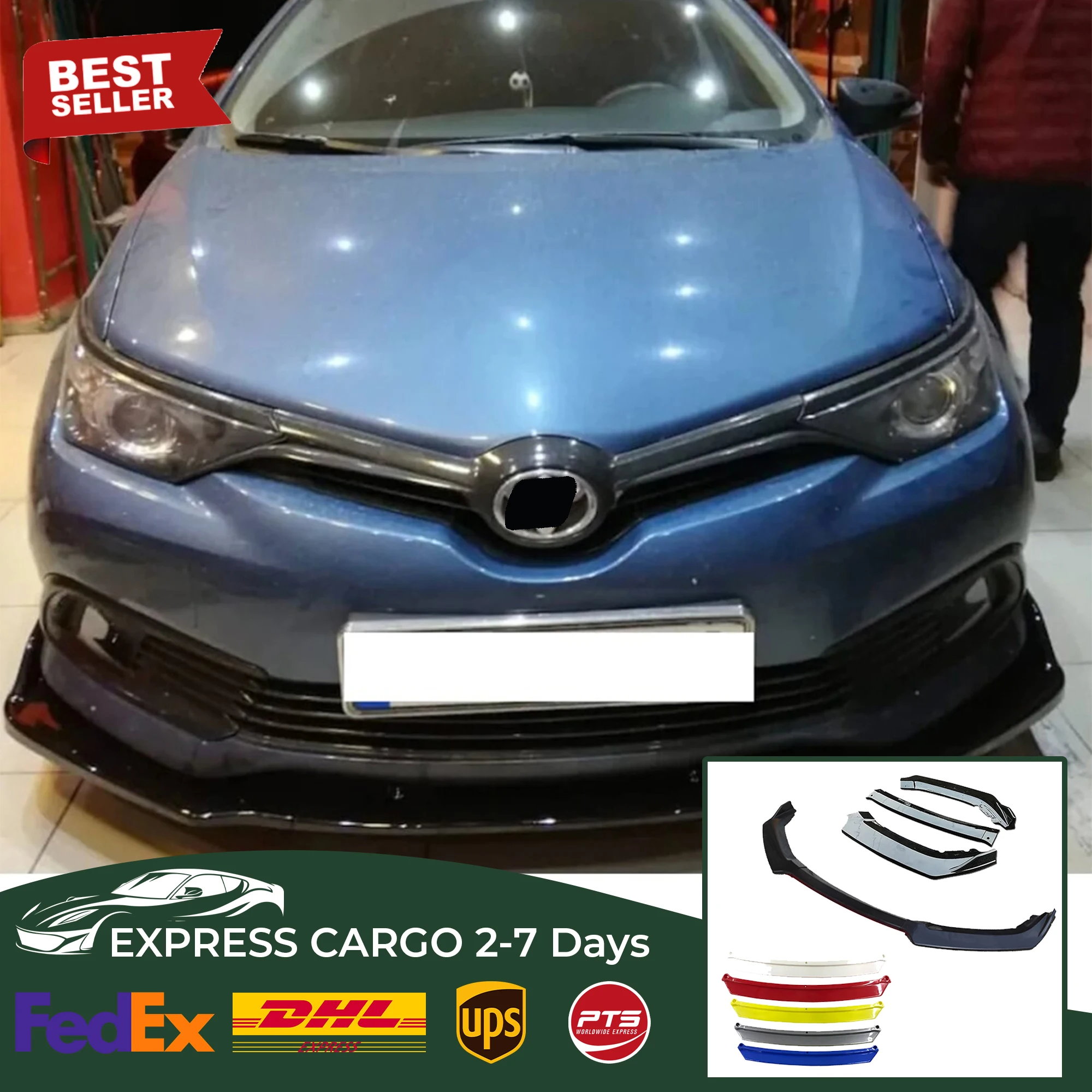 Аксессуары для Toyota Auris автомобильный передний бампер губа черный диффузор кузов
