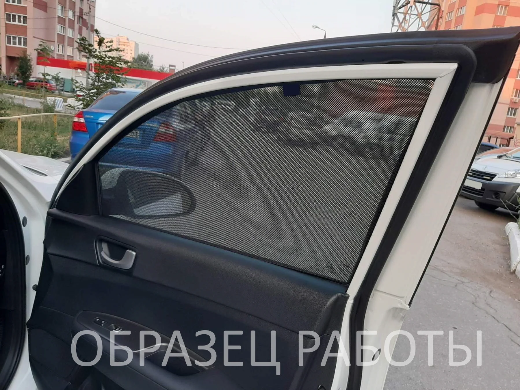 Каркасные шторки Toyota Land Cruiser Prado 90 1996–2002 передние 2шт / Ленд Крузер Прадо тоета