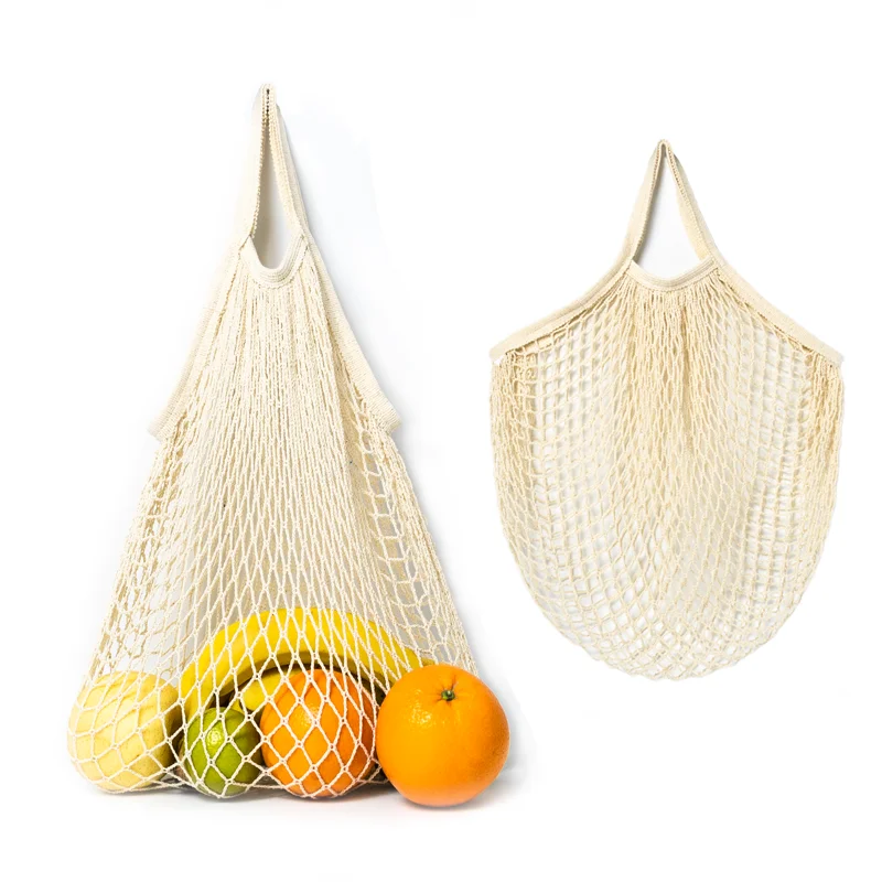

Portable Cotton Mesh Bag Reusable Vegetable Fruit Shopping Mesh Bag Grocery Tote Bag