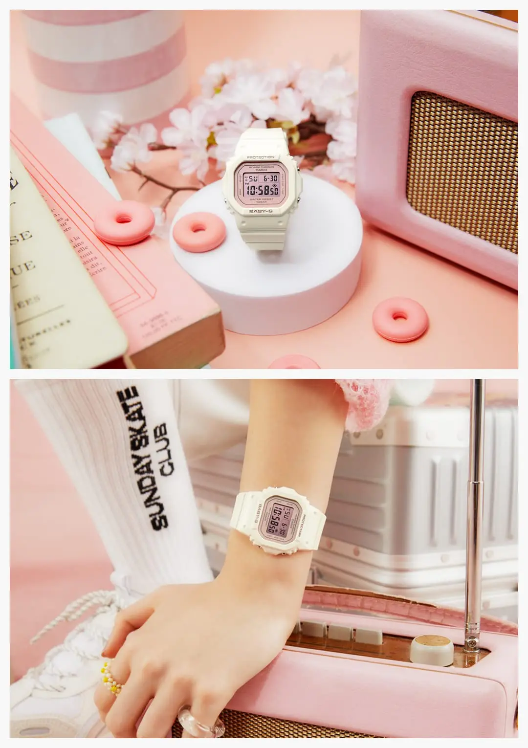 Часы Baby Gee Белые [Casio] [] BGD-565SC-4JF женские