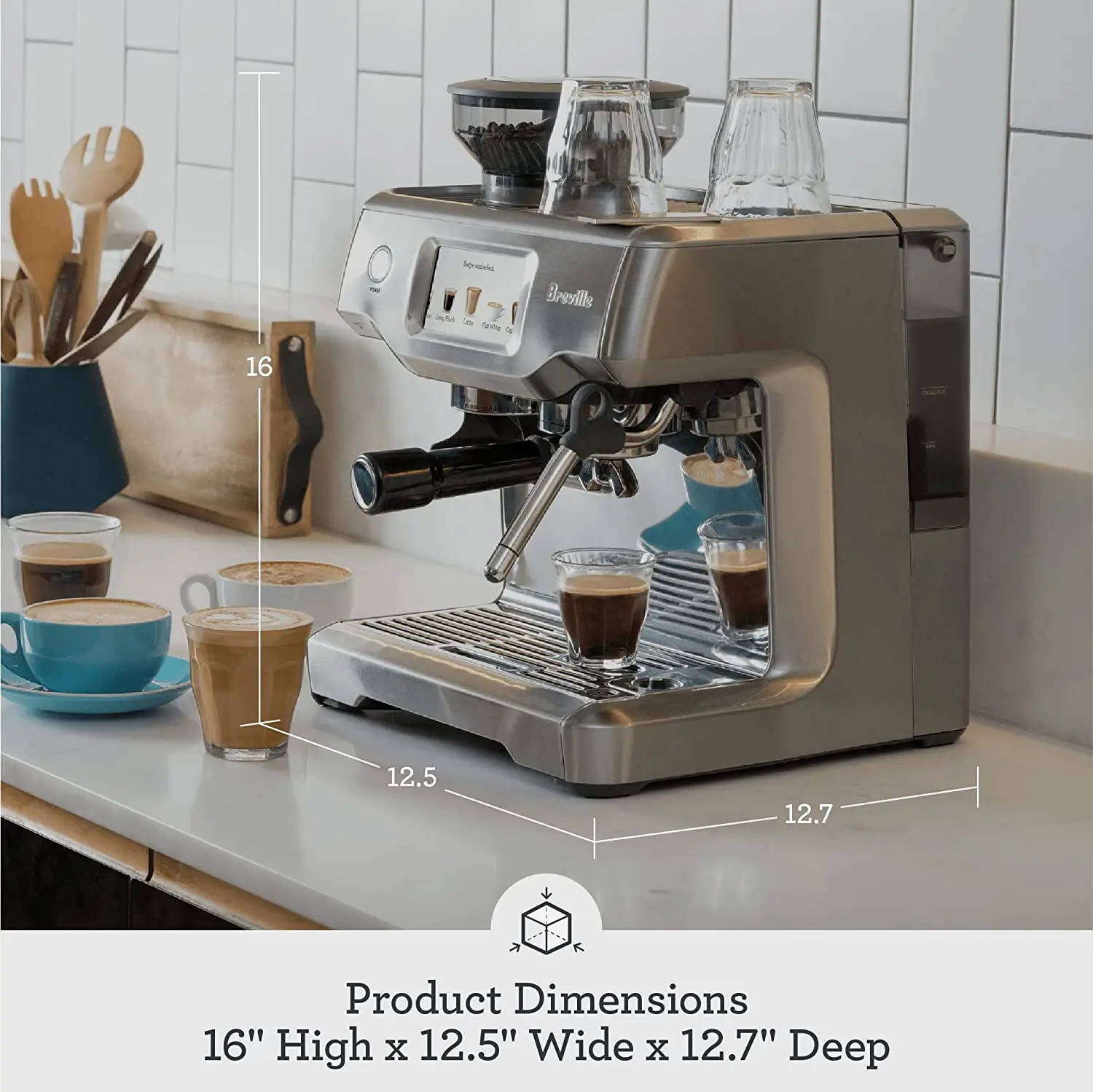 

(NEW) SUMMER SALES DISCOUNT ON Brevilles BES990BSS Fully Automatic Espresso Machine Oracle Touch Coffee Machine Hot