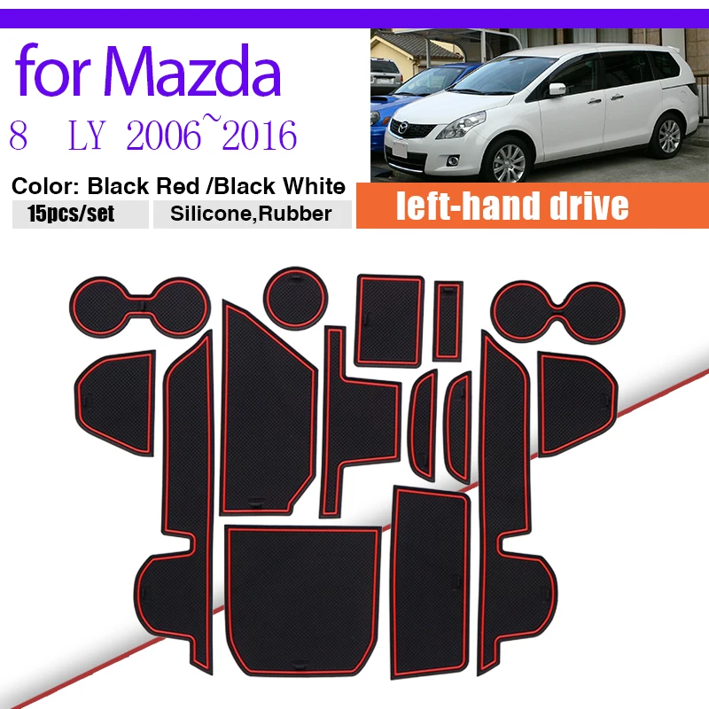 

Dust-proof Pad for Mazda 8 LY 2006~2016 2007 2008 2009 Rug Lnterior Rubber Mat Door Slot Groove Cup Cushion Coaster Accessorie