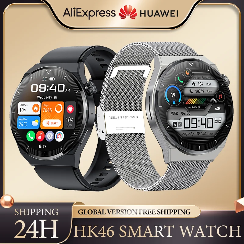 

Huawei HK46 Smart Watch Bluetooth Call NFC Heart Rate Monitor Men Watch Sport Waterproof Music Women Smartwatch for Xiaomi Apple