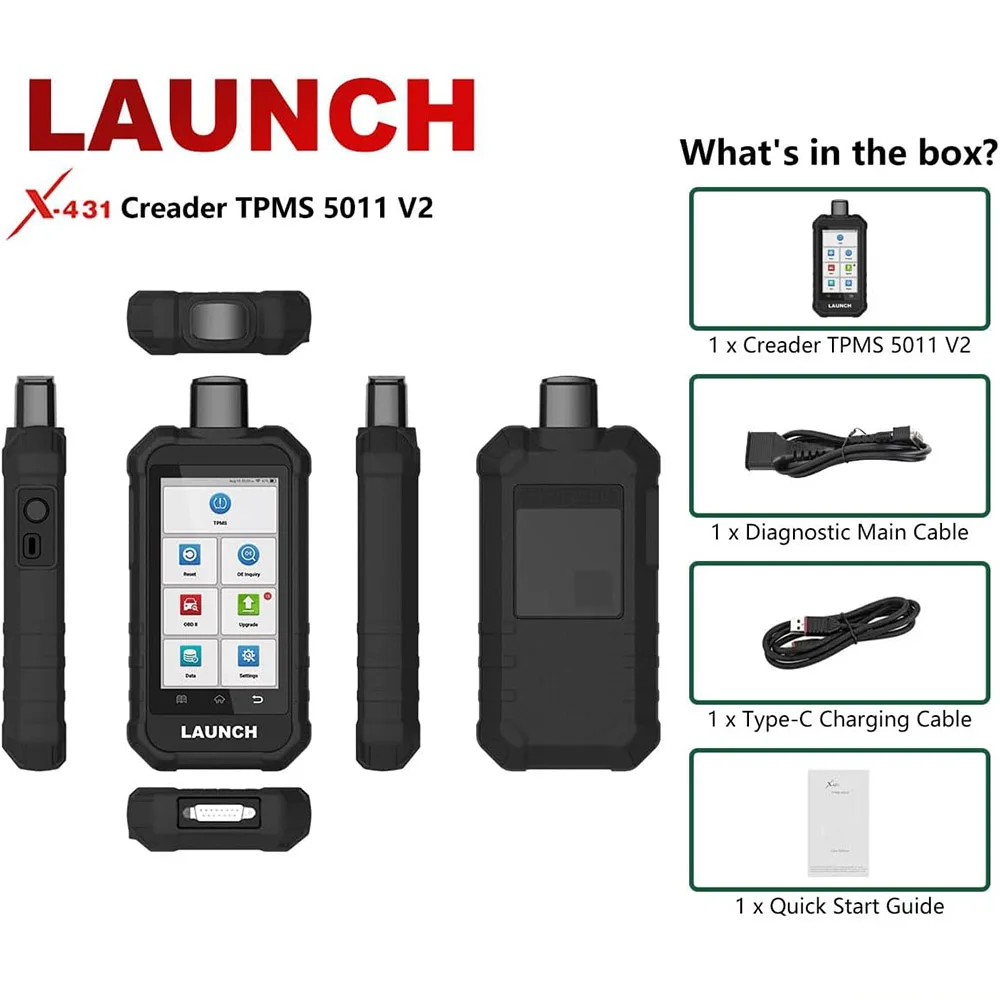 LAUNCH Creader TPMS 5011 V2 X431 Активация Диагностический инструмент WIFI Функции сброса 315/433