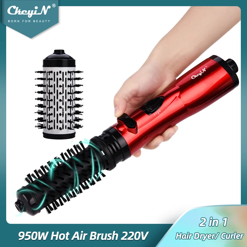 2 In 1 Hot Air Spin Brush Curling Straightening Styling Auto