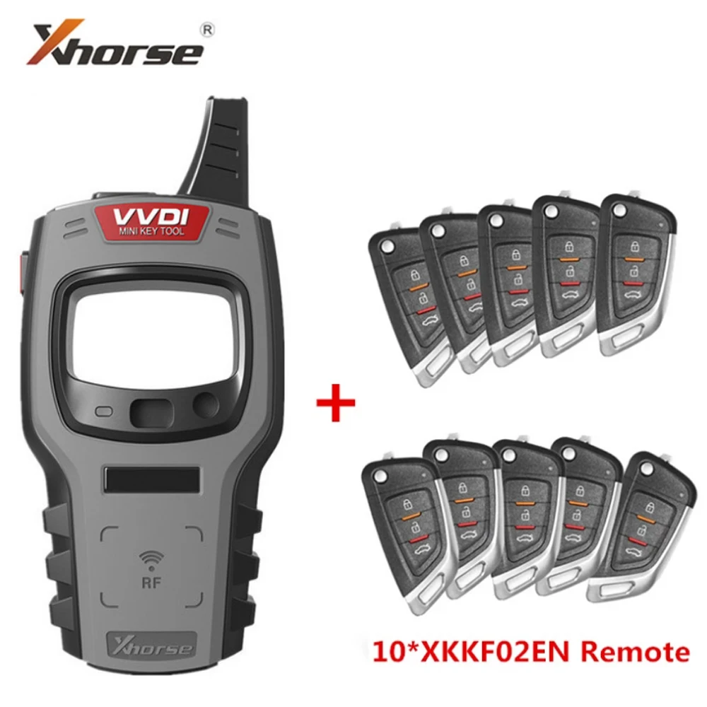 Xhorse VVDI Mini Key Tool Key Programmer With 10pcs Universal XKKF02EN Remote Key Free 96bit 48-Clone Function Global Version