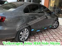 For Vw Volkswagen Jetta Mk6 Side Skirt Threshold 2011-2019 Sill Trim Car Styling Auto Universal Spoiler Mud Flaps Lip Splitter