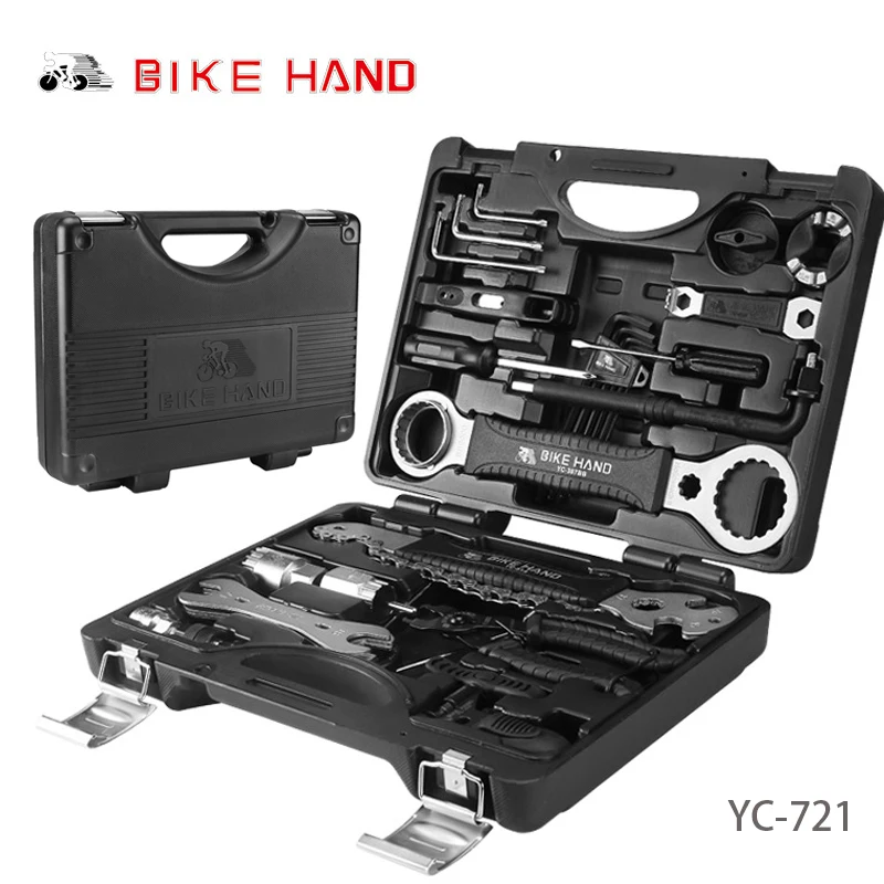 

BIKE HAND Multifunctional Bicycle Repair Tool Kits YC-721 Professional Bike Crank BB Bottom Bracket Hub Chain Cycling Repair Set