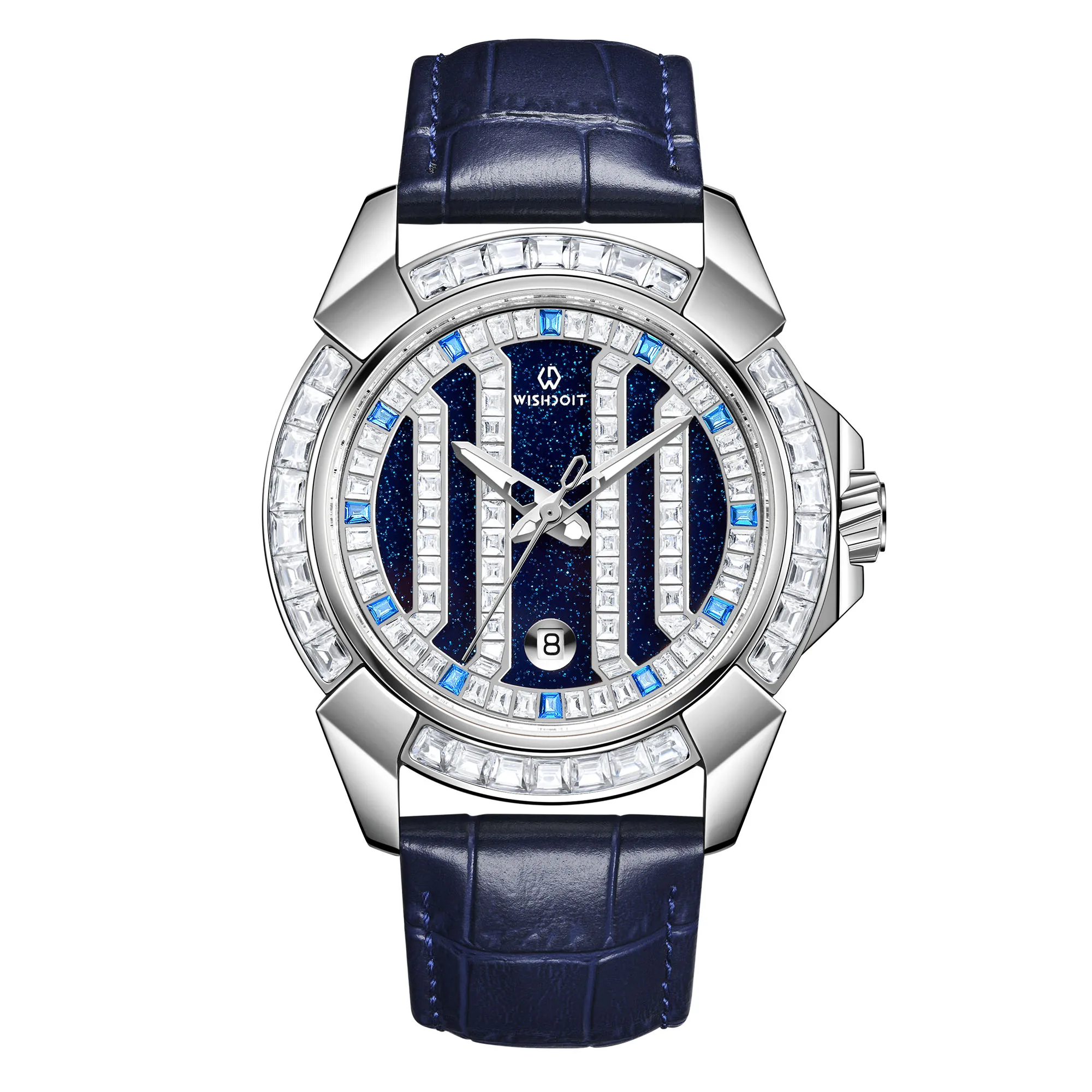 Wishdoit Мужские кварцевые часы синего цвета