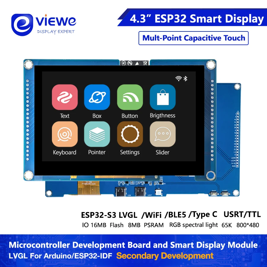 4 3-дюймовый 800*480 ESP32 LVGL WIFI и Bluetooth ЖК-графический дисплей TFT Smart Display