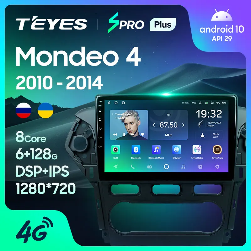 TEYES Тиайс SPRO Plus Штатная магнитола For Форд Мондео 4 Ford Mondeo 2010 - 2014 Android 10 до 8-ЯДЕР 6 +