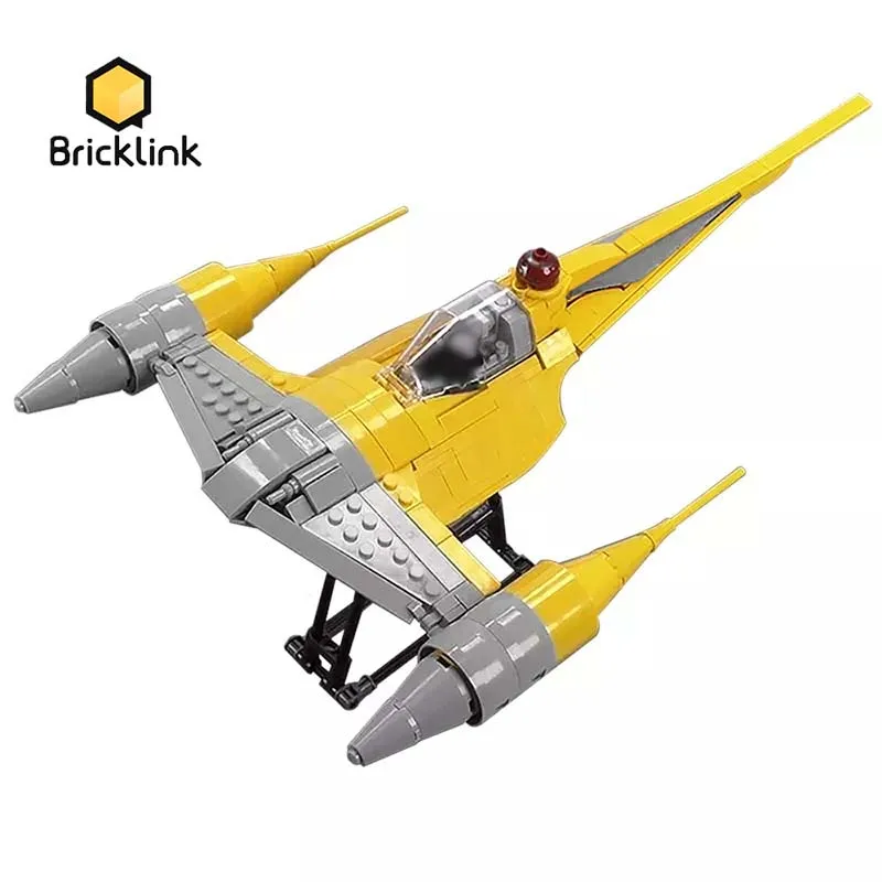 

Bricklink 75092 Звездный фильм Naboo N-1 Звездный истребитель MOC защитное оружие боевой космический корабль строительные блоки игрушки для детей подарок мальчику
