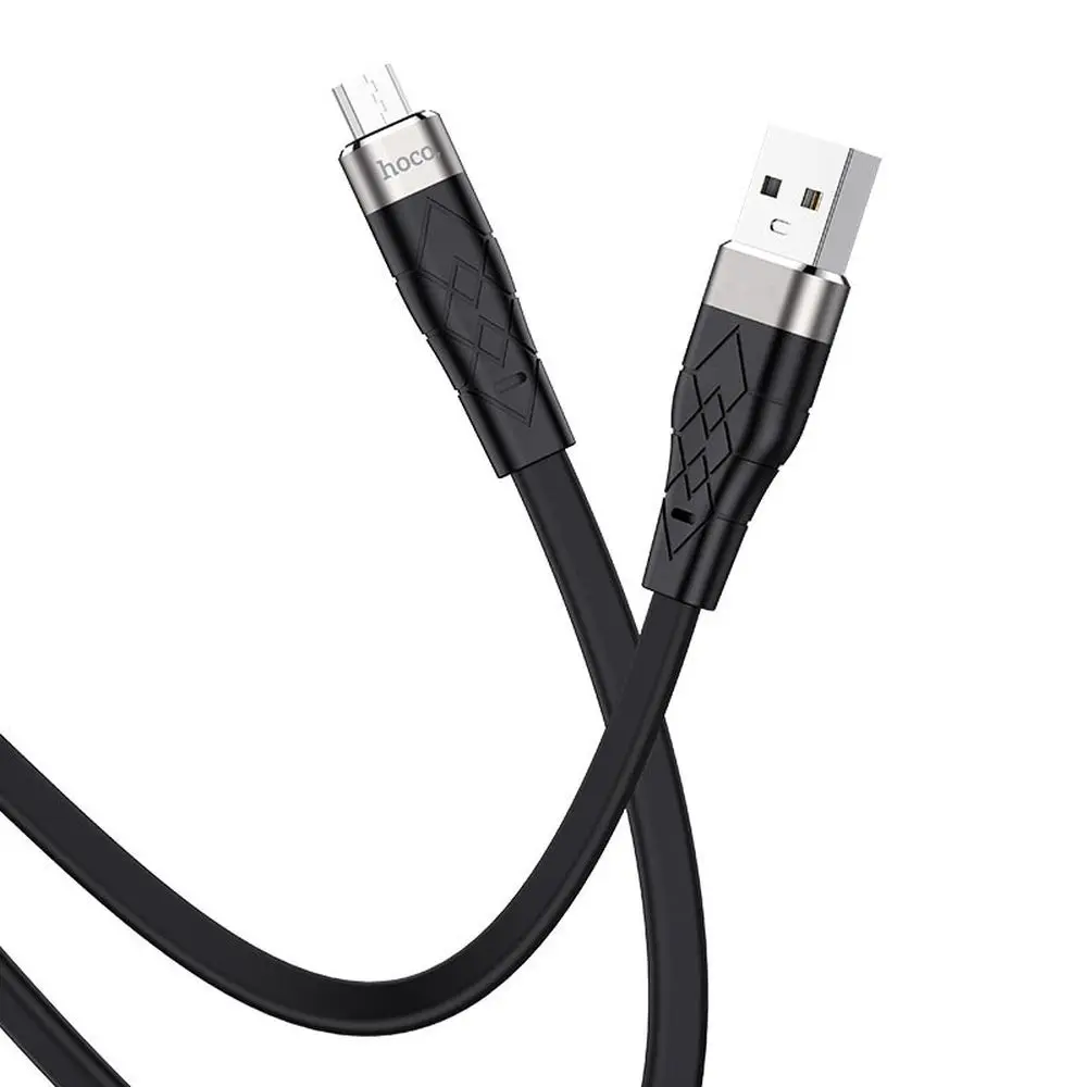 USB кабель HOCO X53 Angel MicroUSB 2.4А 1м силикон (черный) |