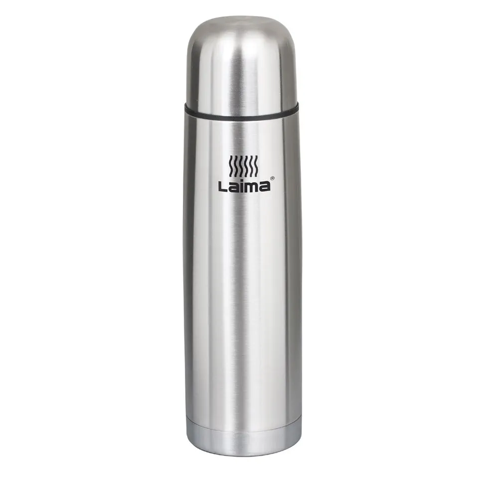 Термос LAIMA классический с узким горлом 1 л нержавеющая сталь 601414 |