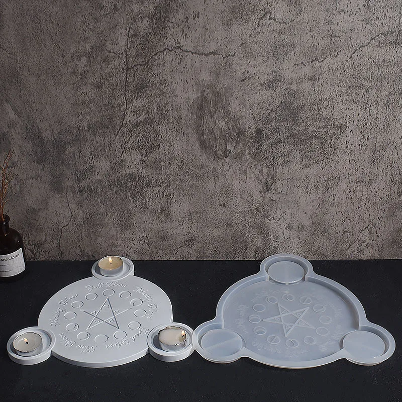 Подсвечник для гадания алтарь силиконовая форма пентаграмма Луна затмение