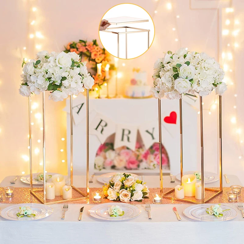 

Flower Rack Wedding Decor Metal Gold Frame Backdrop Stand Road Guidance Wedding Baby Shower Center Decorate Birthday Party Decor