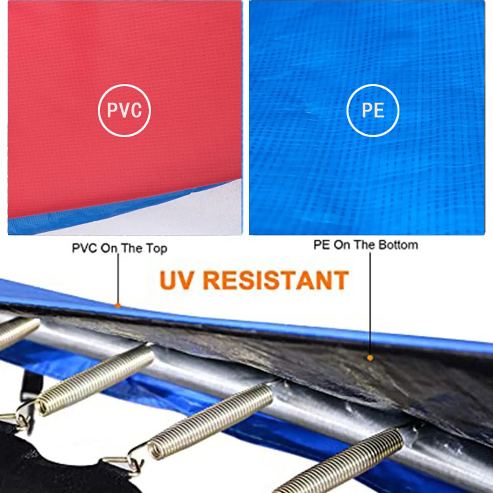Круглые подушки безопасности для батута складываются из PVC EPE и PE