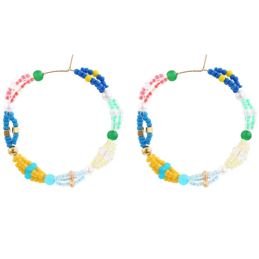

Bohemian Hand Woven Beaded Earrings for Woman Party Holiday Accessories 2022 Summer Trend Jewelry