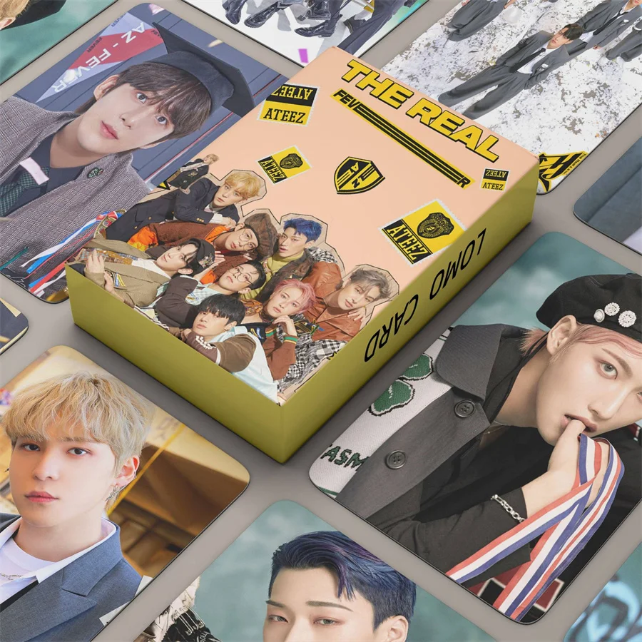 

KPOP 30 шт. ATEEZ новый альбом настоящая Фотокарта ЛОМО карточки коробка карточки Mingi Wooyoung Jongho коллекция поклонников