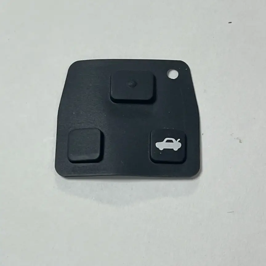 

1PCS Replacement 3 Buttons Car Remote Key Shell Cover Black Silicon Rubber Repair Pad For TOYOTA Avensis Corolla For Lexus Rav4
