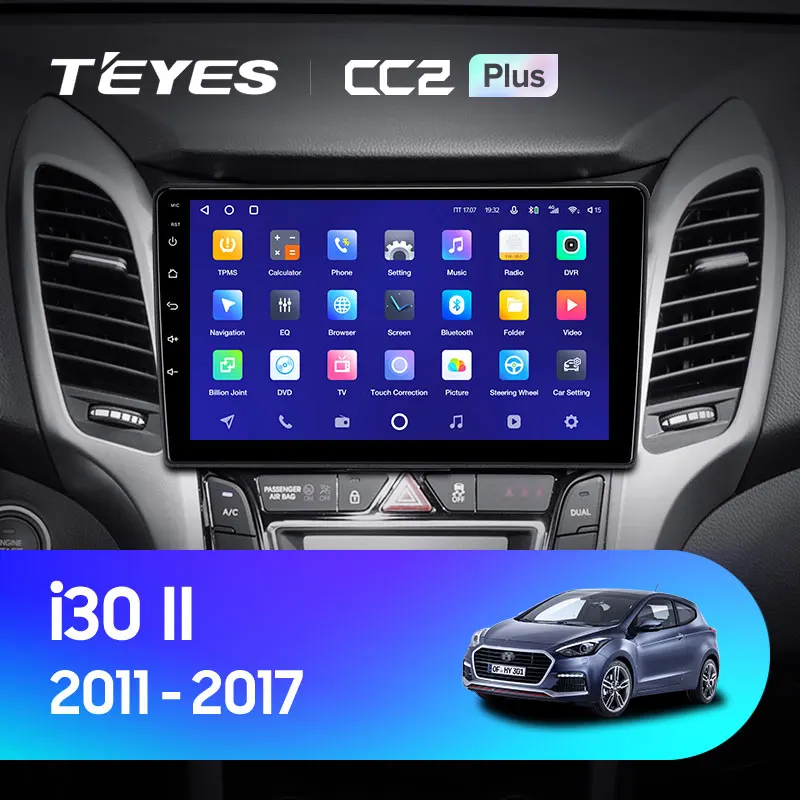 TEYES CC2L и CC2 Plus Штатная магнитола For Хендай Ай 30 GD Hyundai i30 II 2 2011 - 2017 Android до 8-ЯДЕР 3 + 32ГБ
