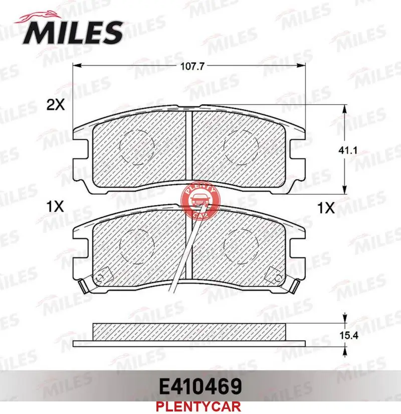 Колодки тормозные mitsubishi galant 92-04 pajero pinin 99- Miles E410469