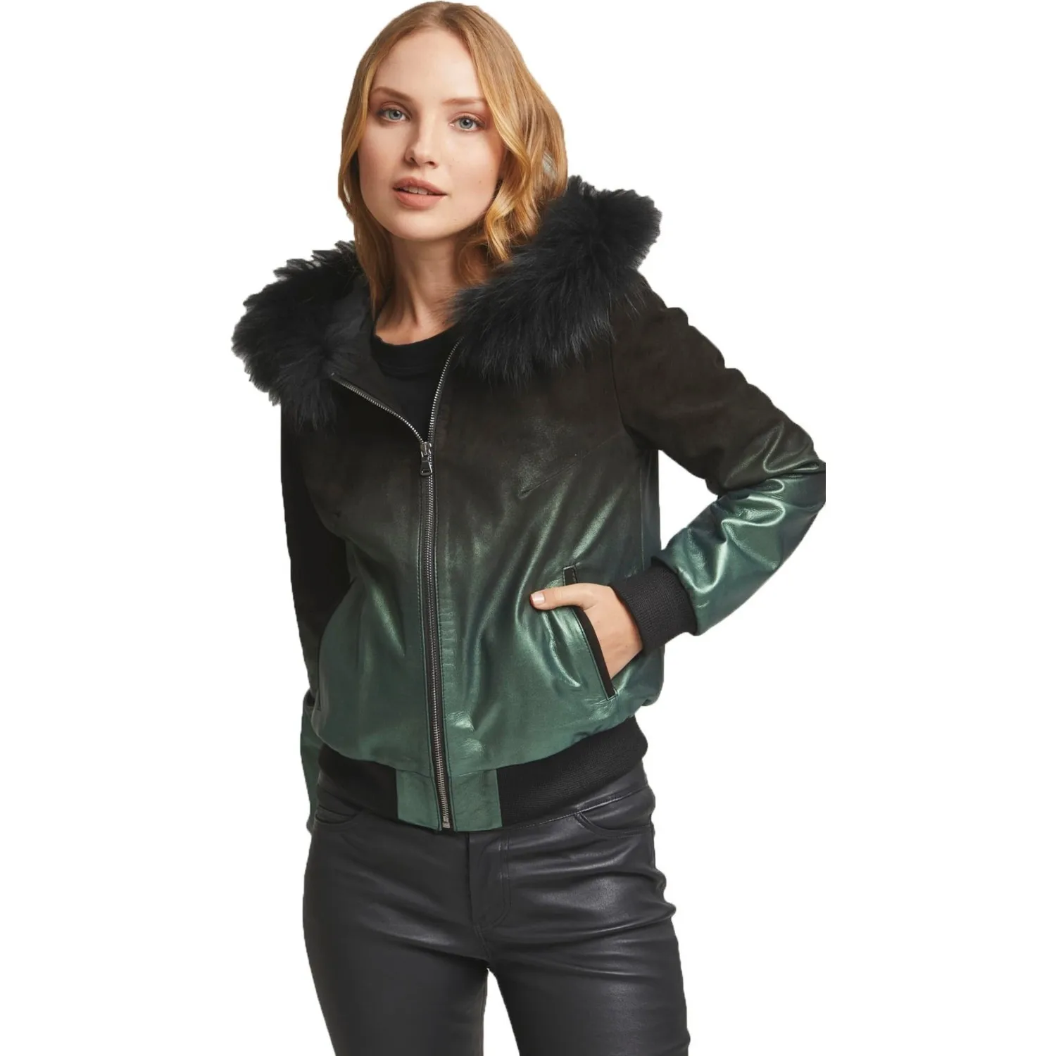 Deriderim Черные женские кожаные