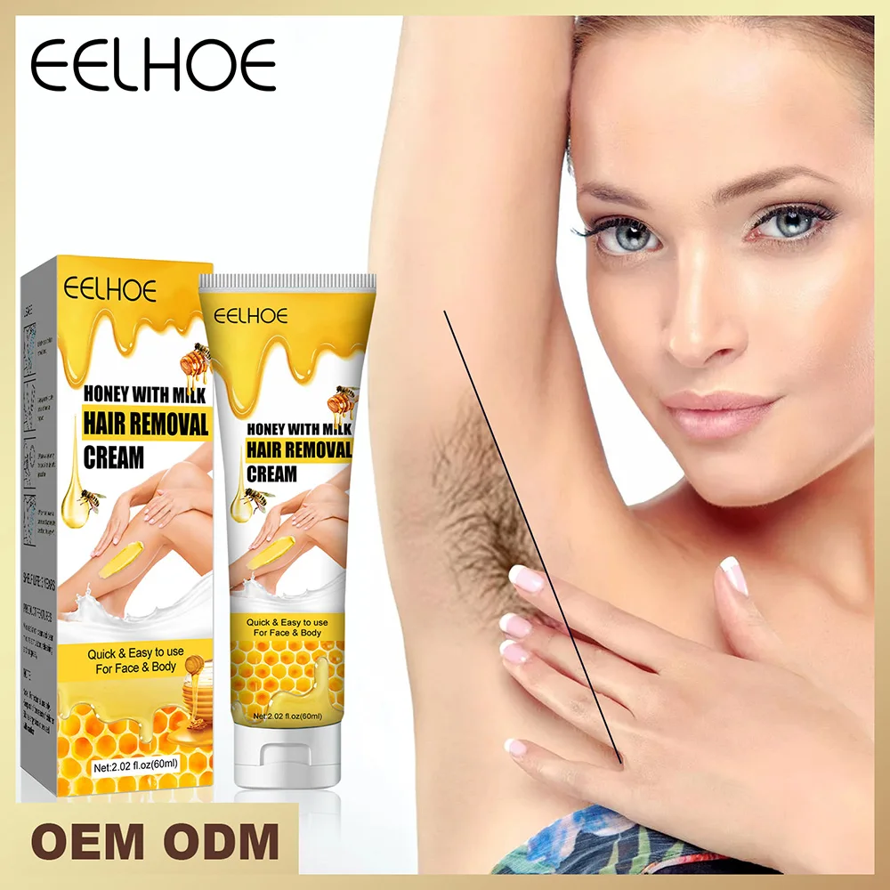 

3PCS Honey & Milk Hair Removal Cream Underarm Arm and Leg Hair Fast and Smooth Hair Epilator Lotion Body Gentle Depilatory Cream