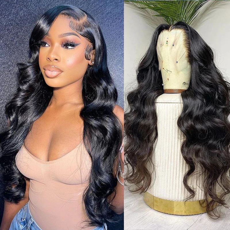 

Body Wave 13x4 Lace Front Human Hair Wigs PrePlucked Brazilian HD 4x4 Closure Wig with Baby Hair Remy 360 Lace Frontal Wigs